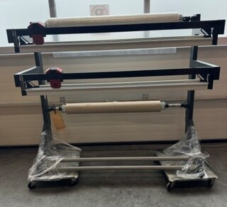 Houder pallet papier-folie rollen Profishop, dubbele rol, grijs, bouwj